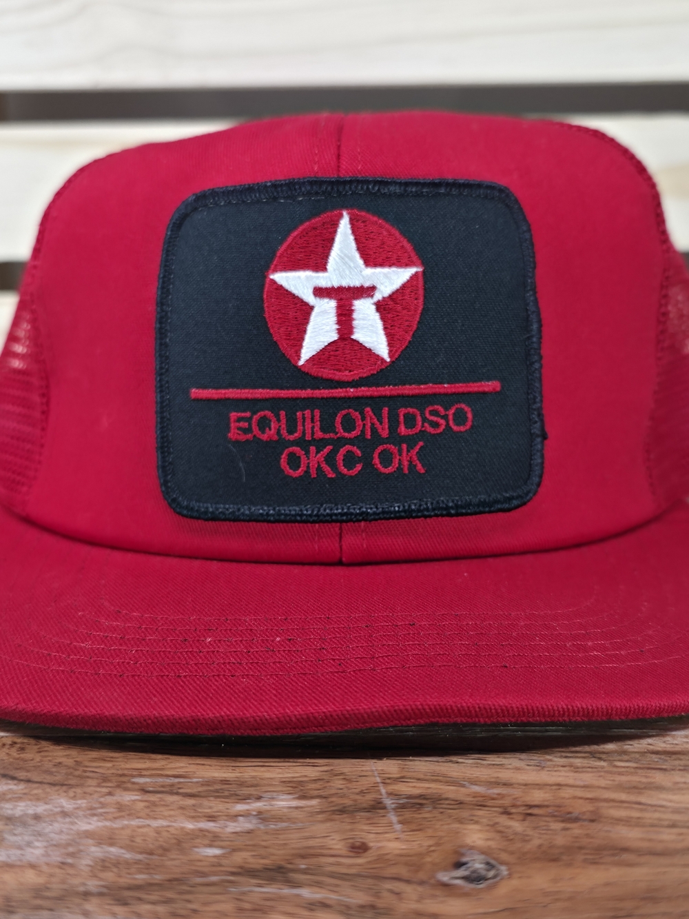 Equilon DSO OKC OK Red Patch Trucker Hat
